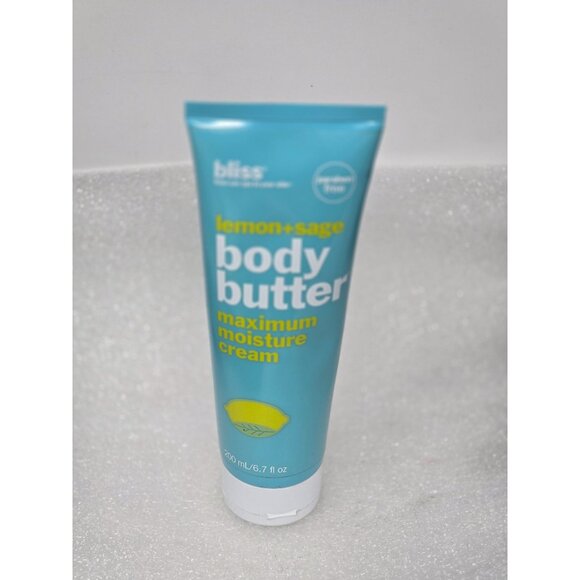 Bliss Lemon + Sage Body Butter Maximum Moisture Cream 6.7 Fl Oz - Picture 1 of 2
